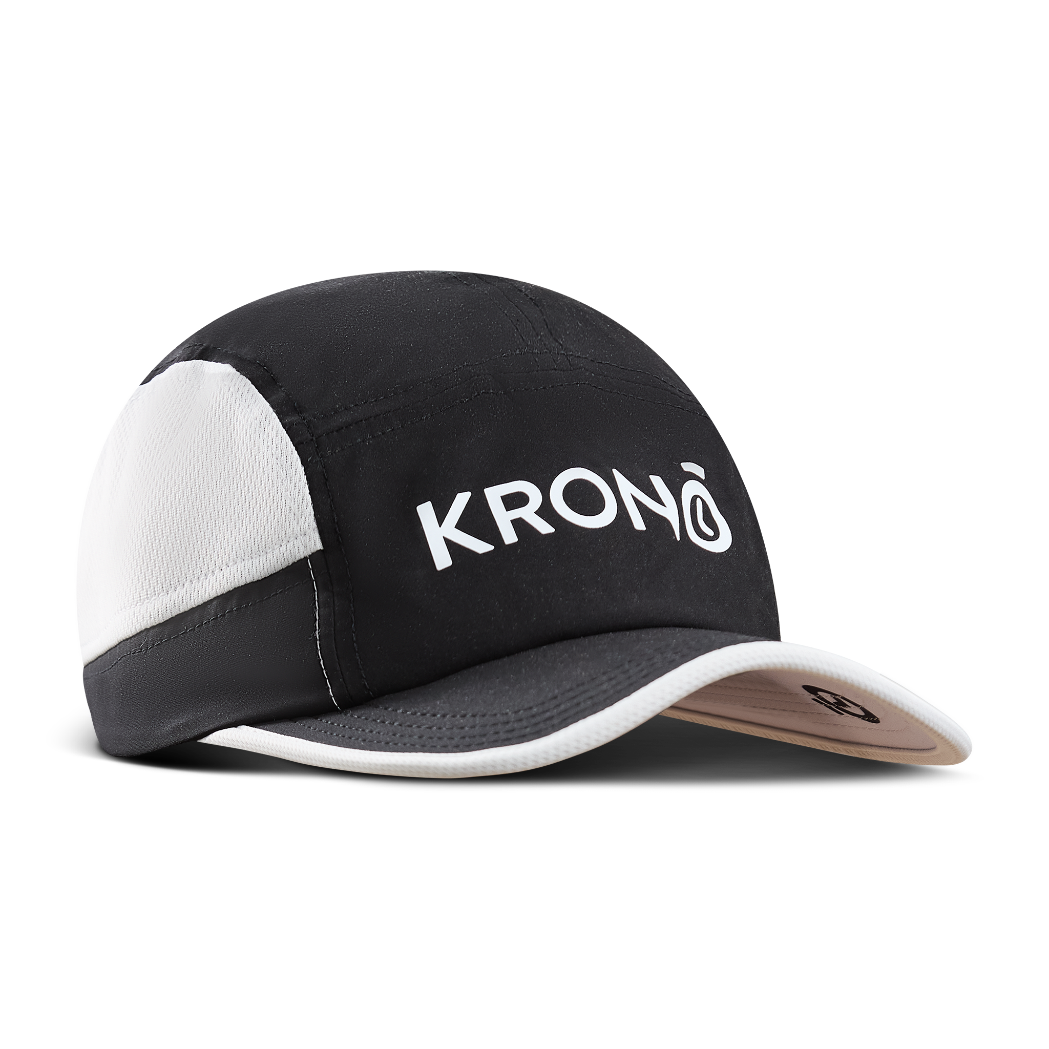 Krono Nutrition black and white cap, front view