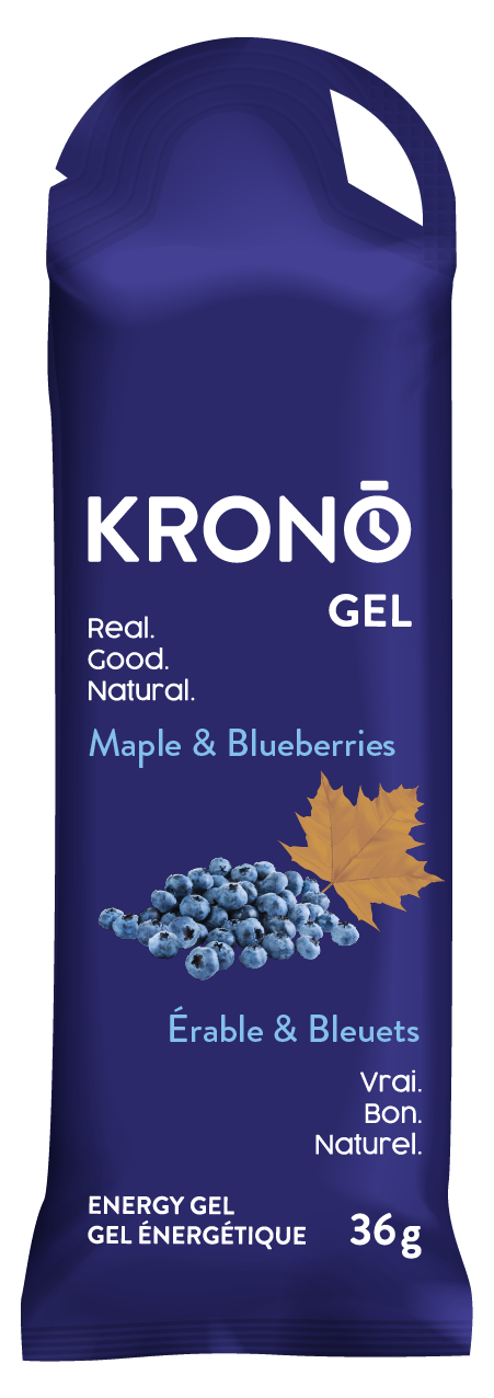 Plain Krono Nutrition maple and blueberries energy gel