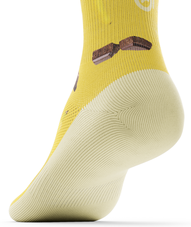 Krono Nutrition socks OUTWAY, banana and dark chocolate, back view