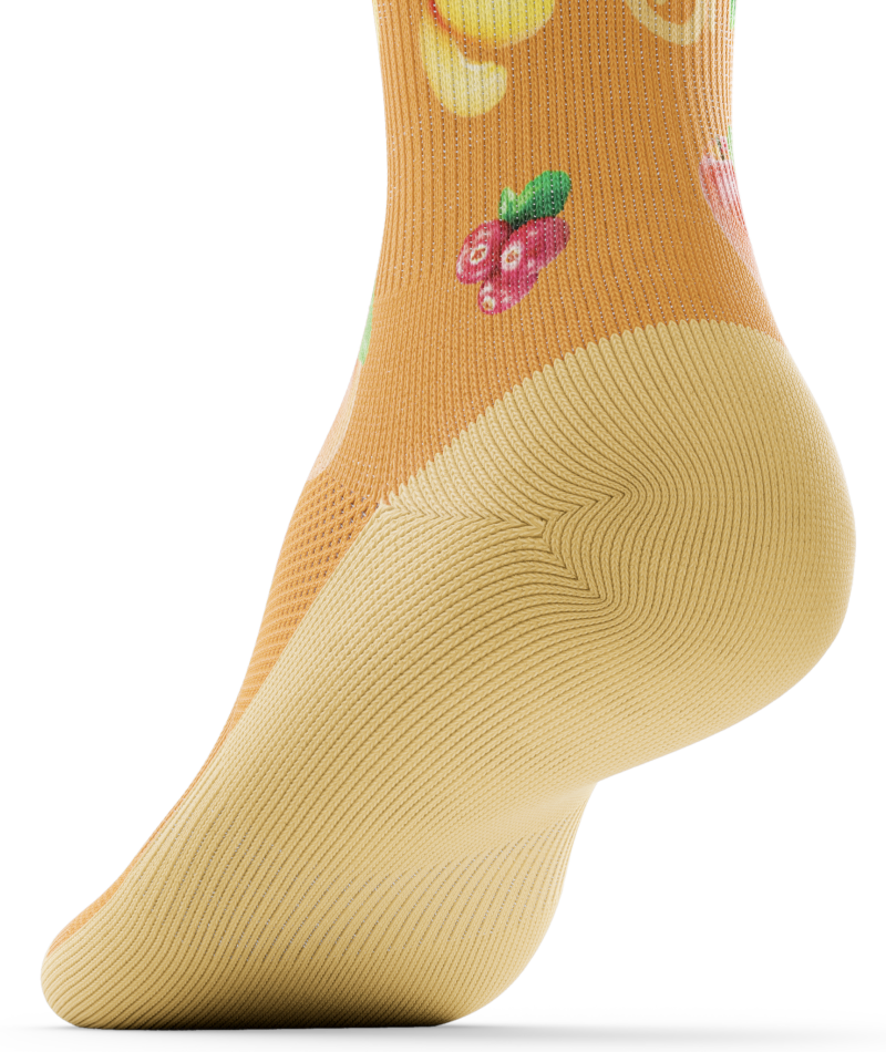 Krono Nutrition socks OUTWAY, dark apricot and cranberry, back view