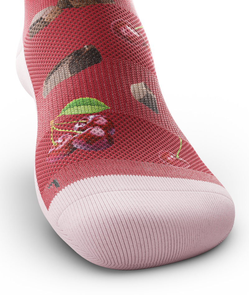 Krono Nutrition socks OUTWAY, dark cherry and chocolate, front view