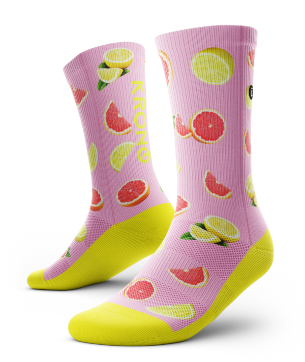 Pair of Krono Nutrition socks OUTWAY, pink lemonade