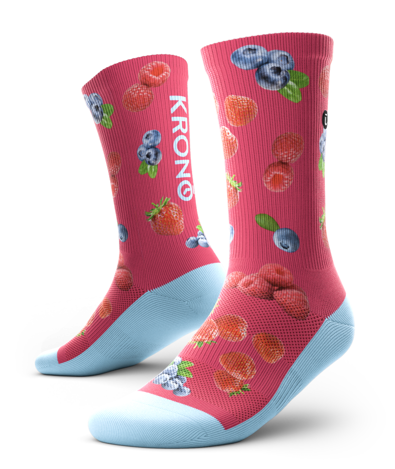 Pair of Krono Nutrition wild berries socks OUTWAY