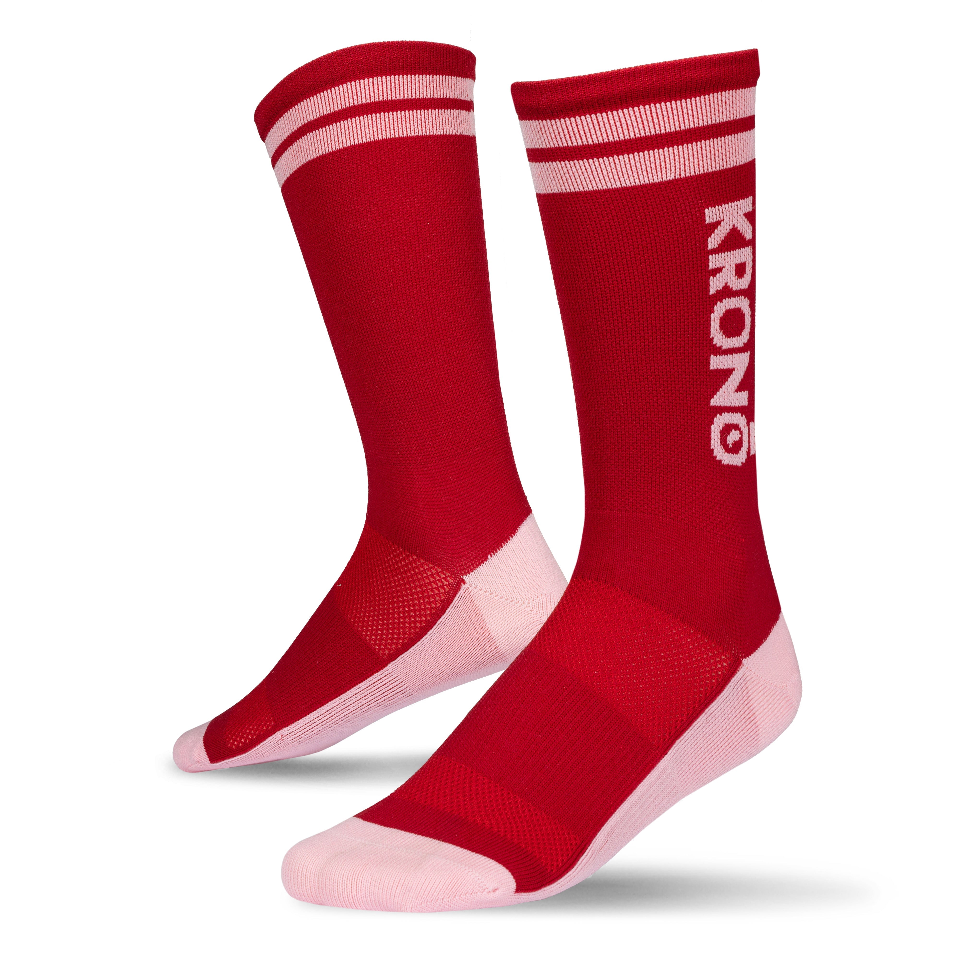 Pair of Krono Nutrition socks vintage OUTWAY, cherry
