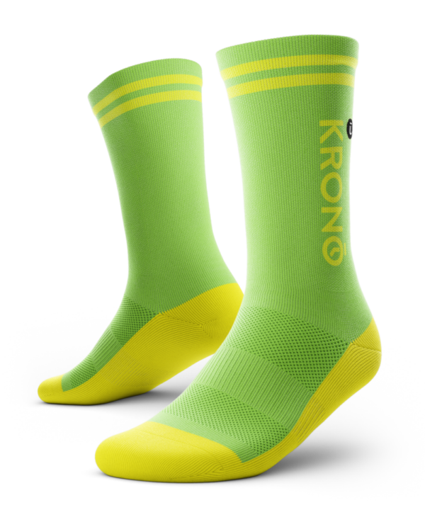Pair of Krono Nutrition socks vintage OUTWAY, lime and lemon