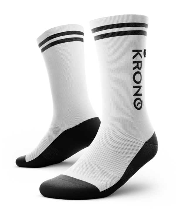 Pair of Krono Nutrition socks vintage OUTWAY, white and black