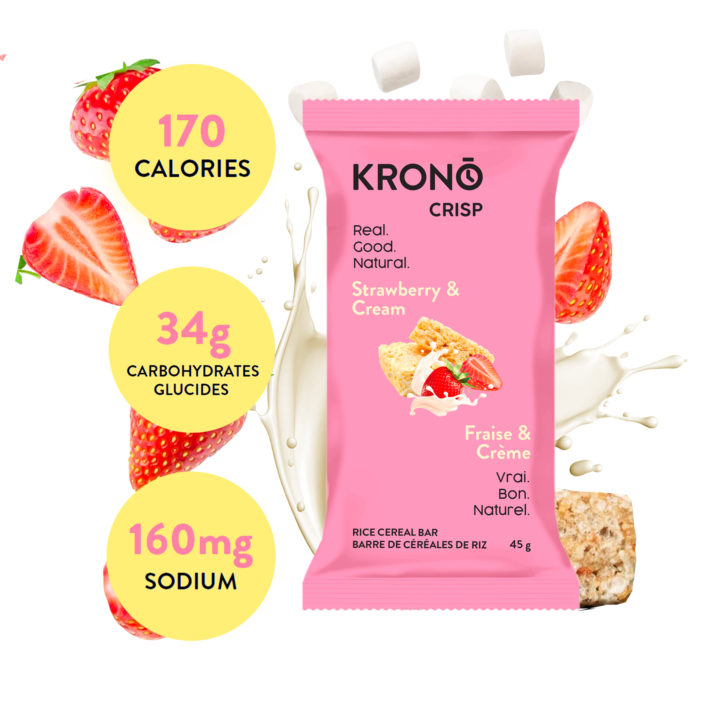 Stawberry & Cream Energy Rice Cake - Box of 12