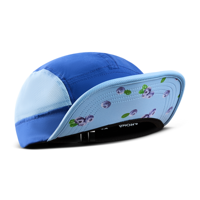 Krono Nutrition blueberries cap, front view, brim up