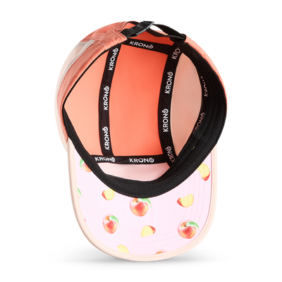 Krono Nutrition peach cap, view from below