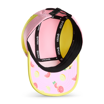 Krono Nutrition pink lemonade cap, view from below