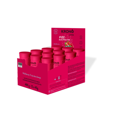 Krono Nutrition wild berries effervescent tablets, in a box of 12 tubes