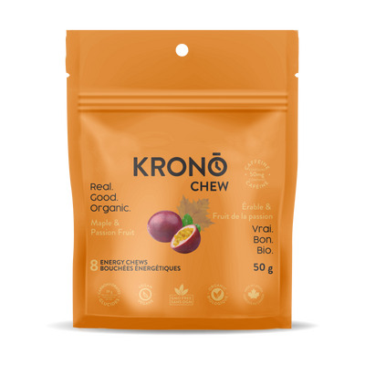 Krono Nutrition maple and passion fruit energy chews
