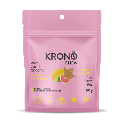 Krono Nutrition maple and pink lemonade energy chews