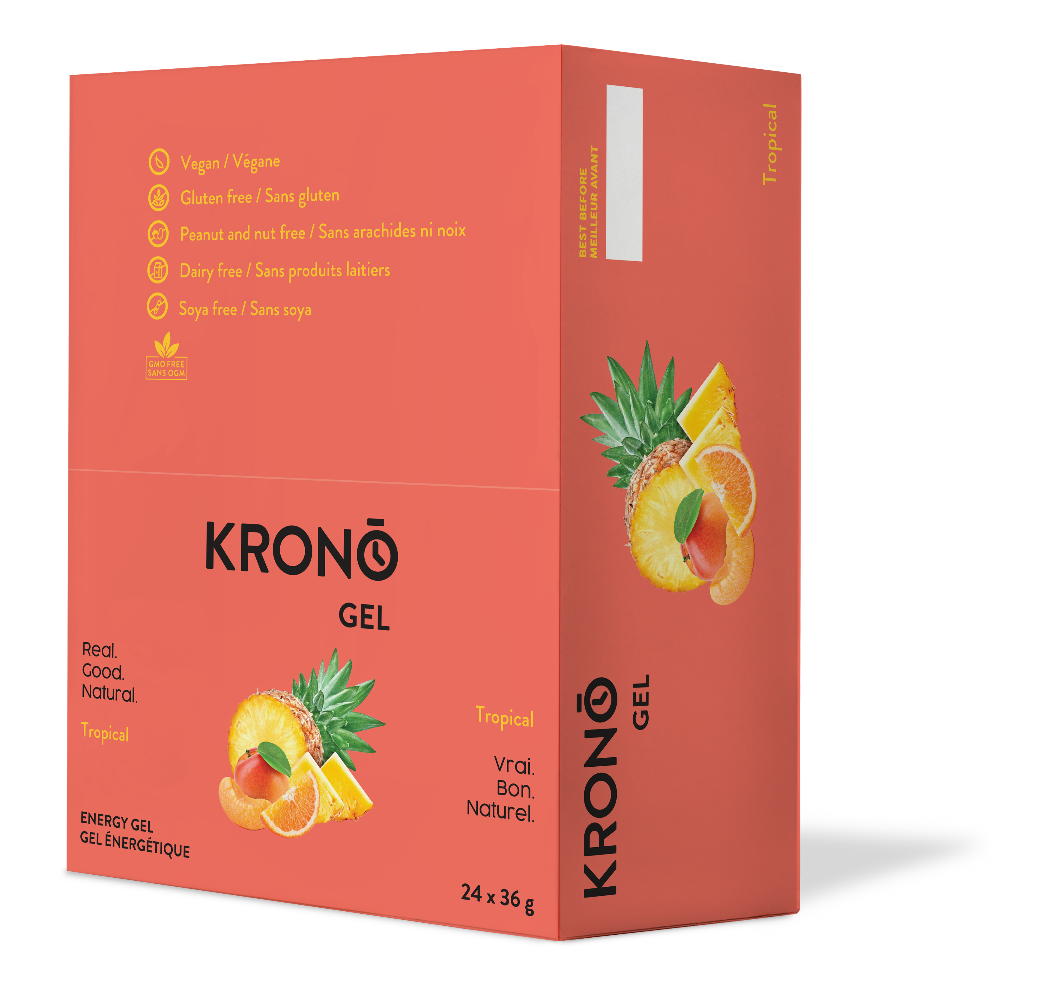 Krono Nutrition tropical energy gel, in a box of 24