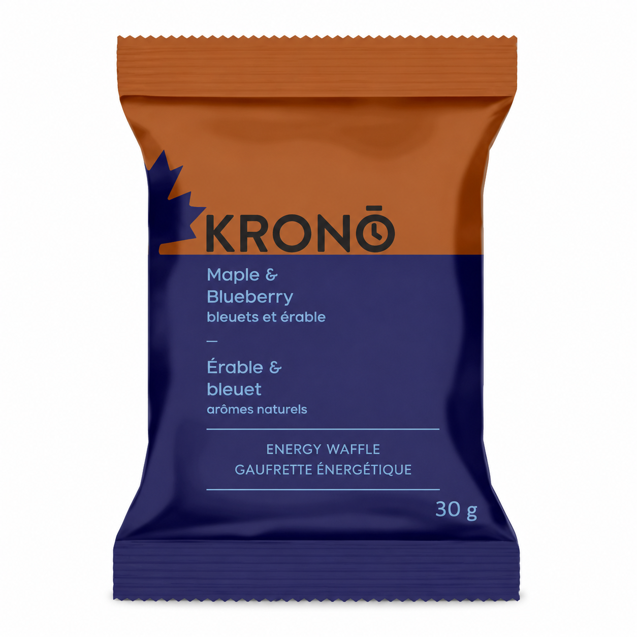 Krono Nutrition maple and blueberry energy waffle