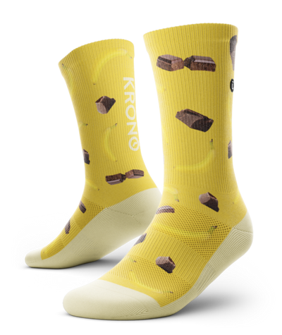 Pair of Krono Nutrition socks OUTWAY, banana and dark chocolate