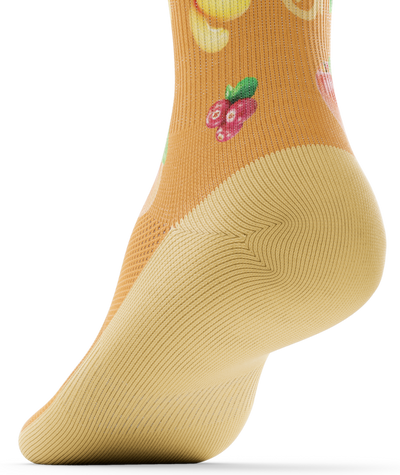 Krono Nutrition socks OUTWAY, dark apricot and cranberry, back view