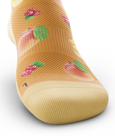 Krono Nutrition socks OUTWAY, dark apricot and cranberry, front view