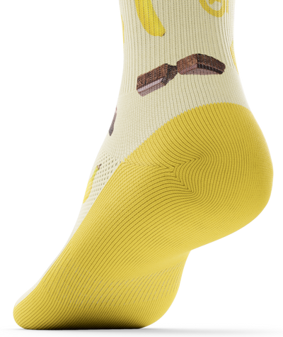 Krono Nutrition socks OUTWAY, light banana and chocolate, back view