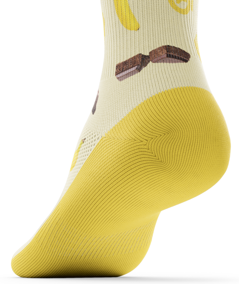 Krono Nutrition socks OUTWAY, light banana and chocolate, back view