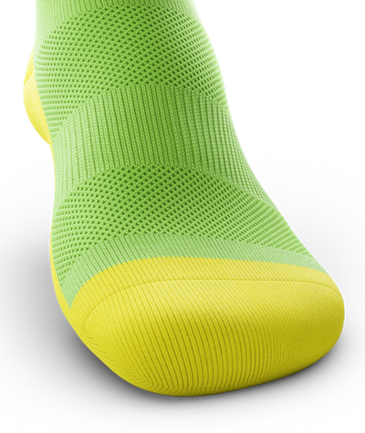 Krono Nutrition socks vintage OUTWAY, lime and lemon, front view