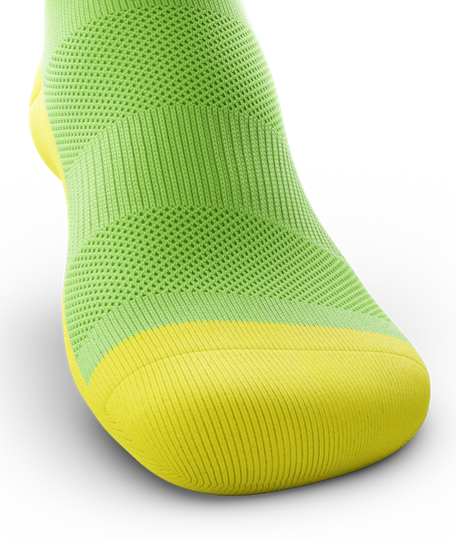 Krono Nutrition socks vintage OUTWAY, lime and lemon, front view
