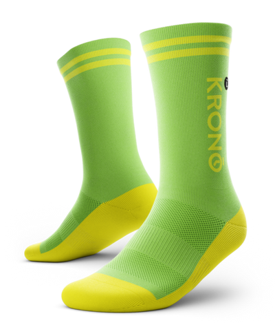 Pair of Krono Nutrition socks vintage OUTWAY, lime and lemon