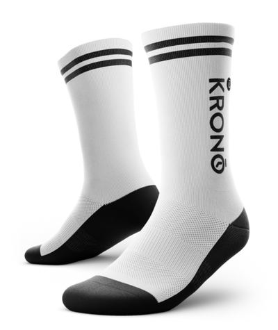 Pair of Krono Nutrition socks vintage OUTWAY, white and black