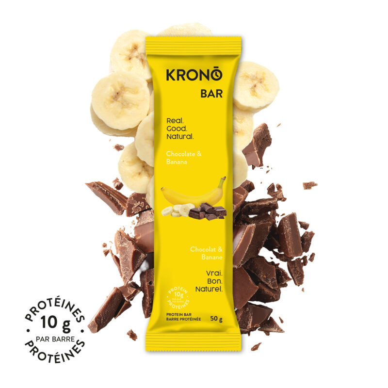Barre protéinée Chocolat et banane de Krono Bar