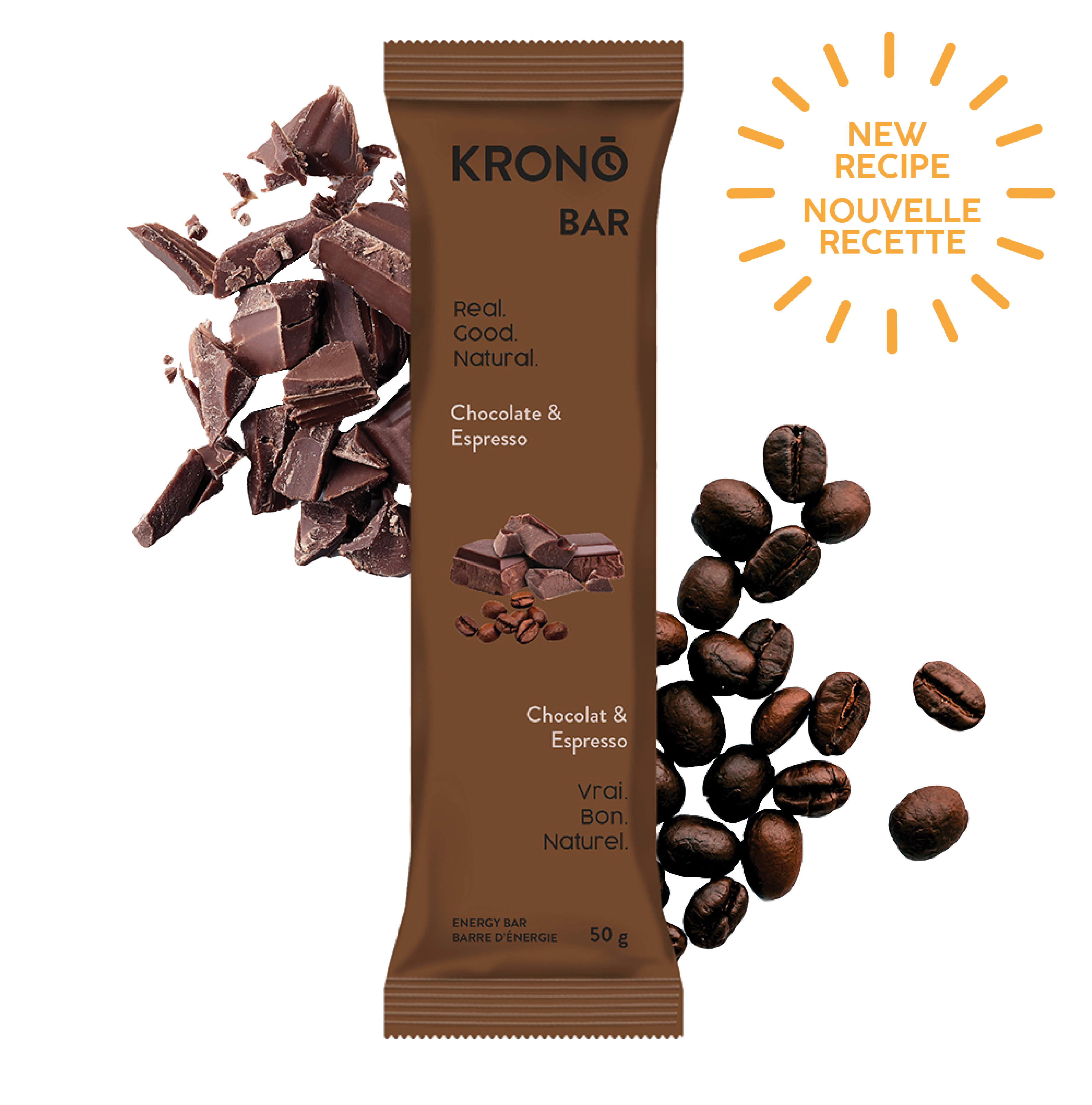 Barre énergétique Chocolat et Espresso Krono Bar